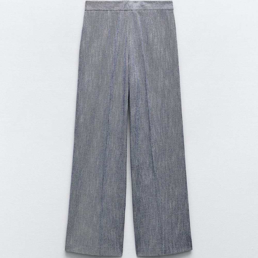Zara Straight Leg Twill Pants